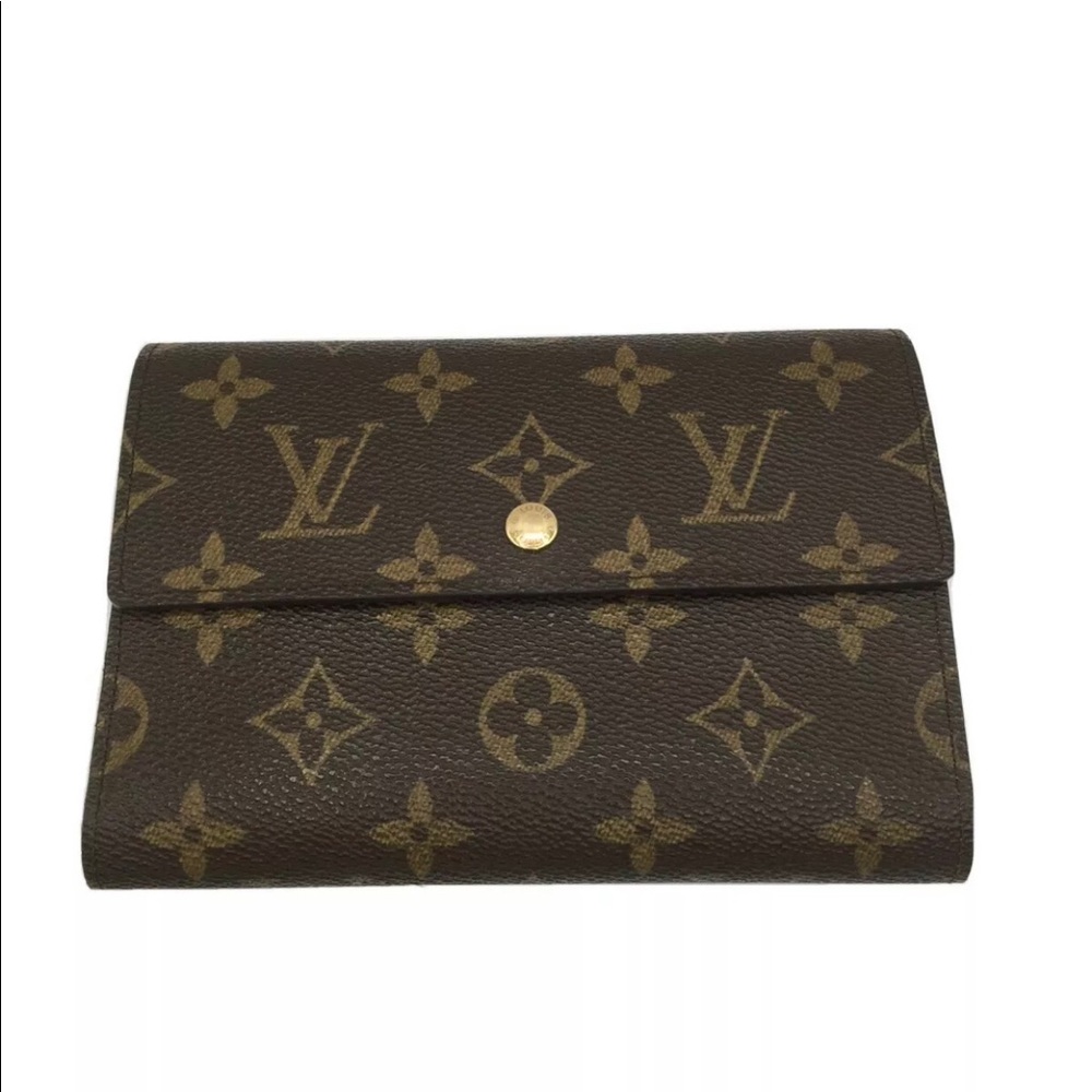 Authentic Louis Vuitton Monogram Porte Tresor Papiers Trifold Monogram Wallet